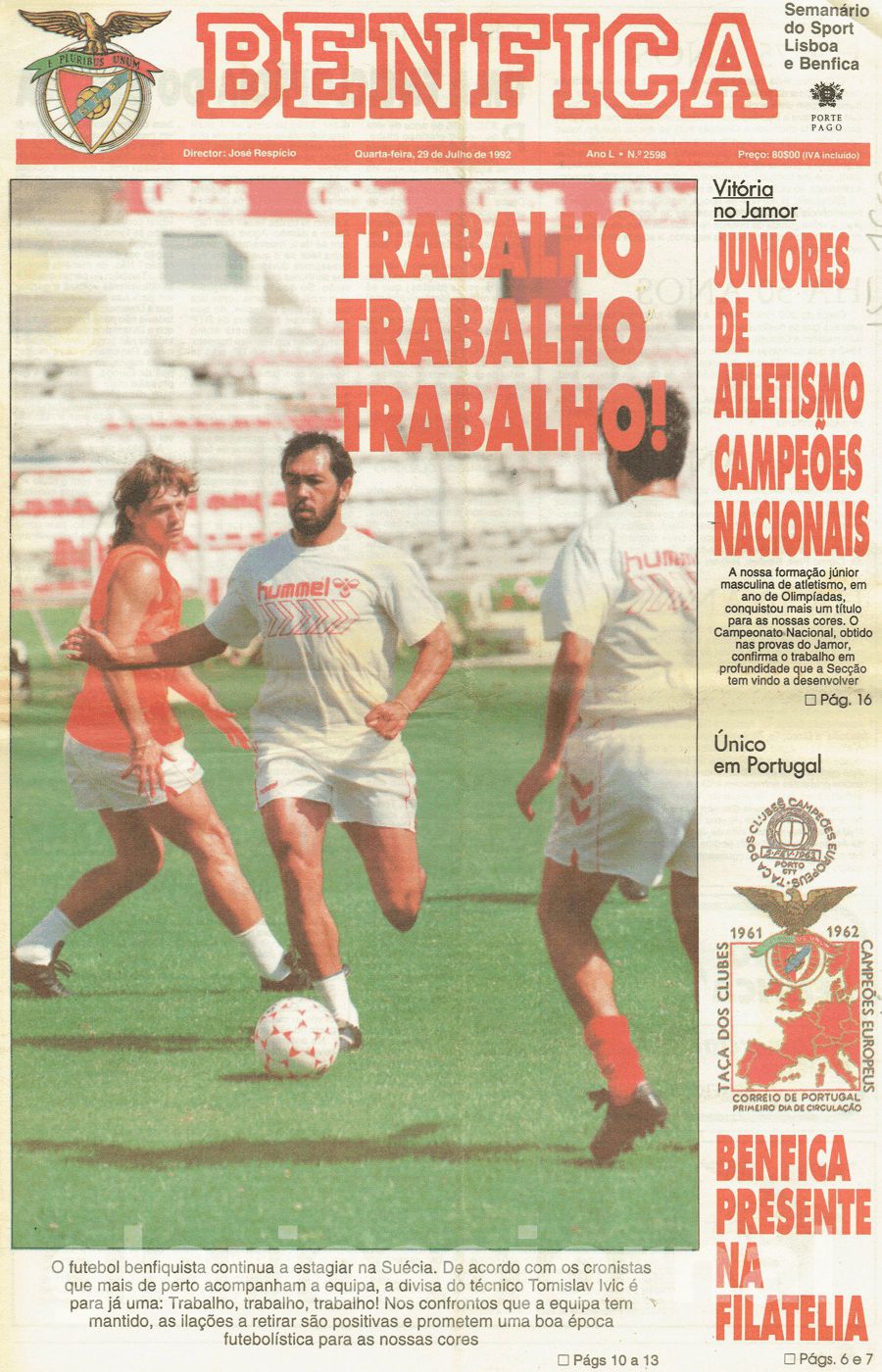 jornal o benfica 2598 1992-07-29